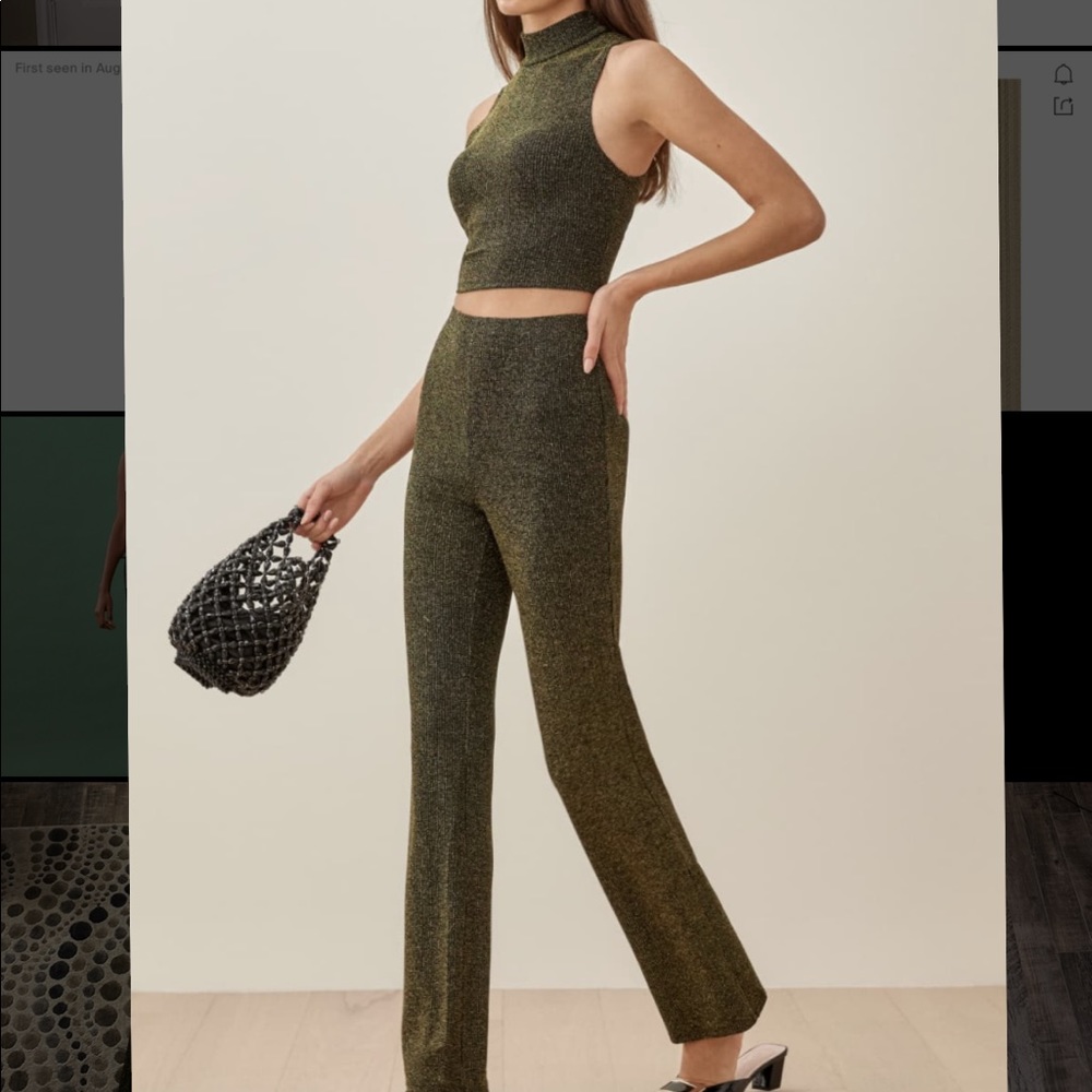 Reformation Griffith Two Piece Sparkle Set size XS